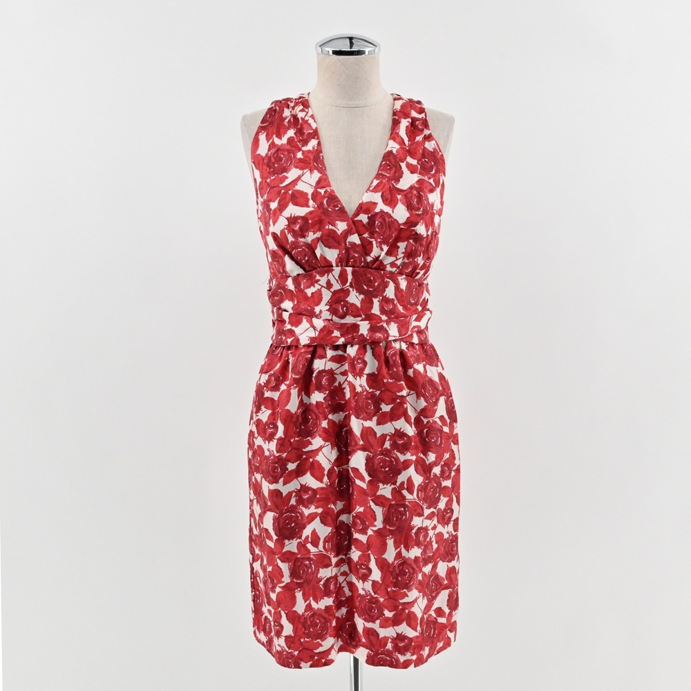 Vintage XXI Silk‎ Babydoll Dress Size S Sleeveless Floral Rose Red Forever 21